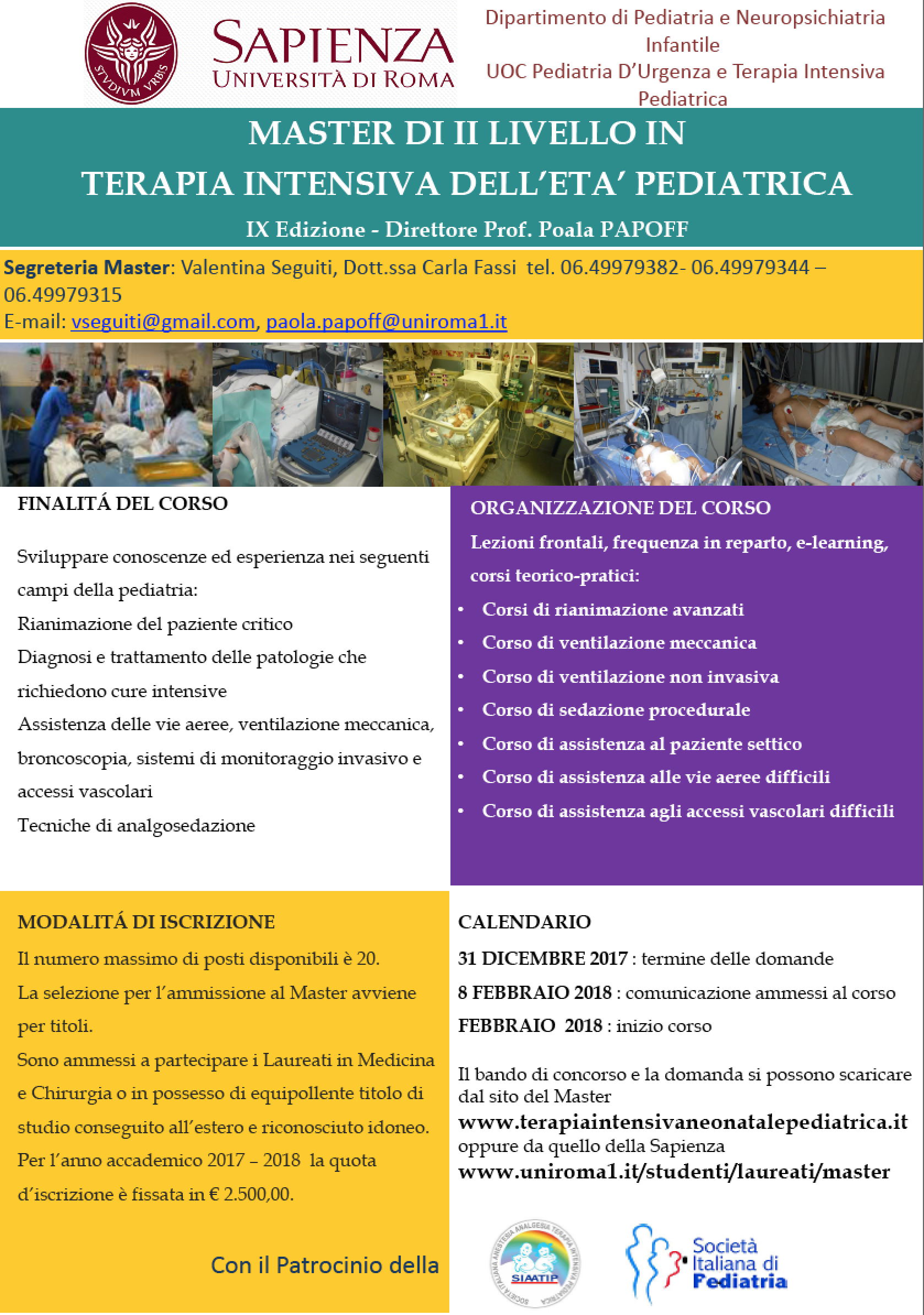 MASTER SAPIENZA 2018